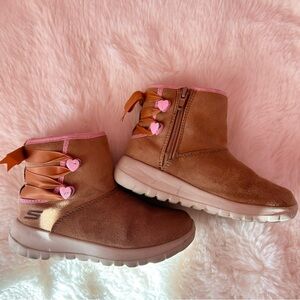 Girls Skechers Zip Up Boots With Fur